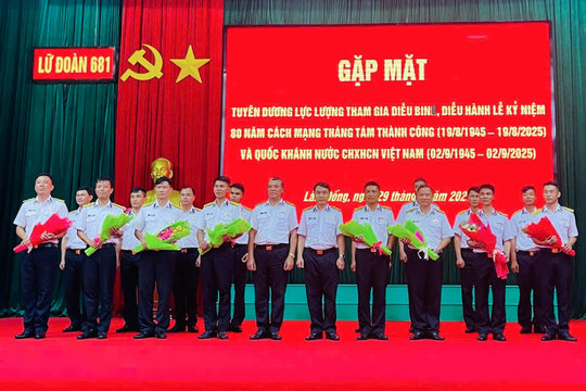 Lữ đoàn 681 tuyên dương 19 quân nhân hoàn thành nhiệm vụ A80