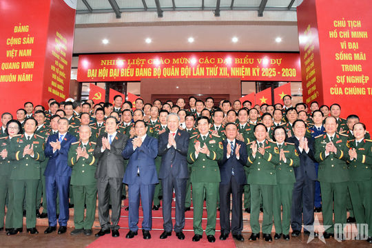 Tổng Bí thư Tô Lâm, Bí thư Quân ủy Trung ương dự, chỉ đạo Đại hội đại biểu Đảng bộ Quân đội lần thứ XII