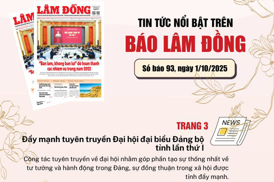 Mời độc giả đón đọc báo in Lâm Đồng hôm nay (1/10)
