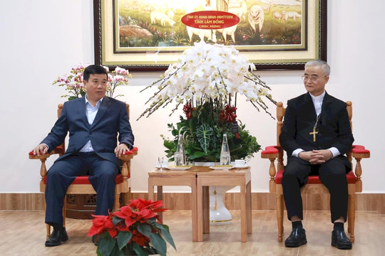 Bí thư Tỉnh ủy Lâm Đồng thăm Tòa Giám mục Giáo phận Đà Lạt