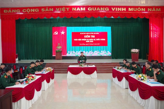 Bộ CHQS tỉnh Lâm Đồng kiểm tra toàn diện nhiệm vụ quân sự - quốc phòng