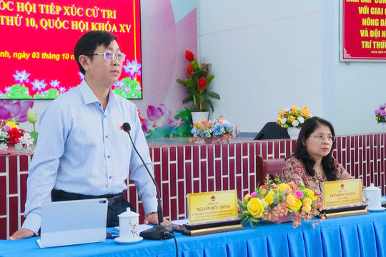 Đoàn đại biểu Quốc hội tỉnh tiếp xúc cử tri xã Bắc Bình