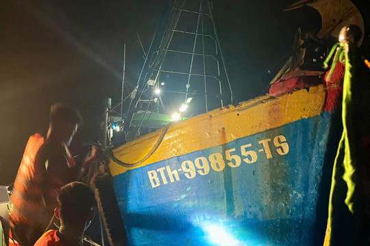 Bắt quả tang 2 tàu giã cào bay vi phạm vùng biển Lâm Đồng