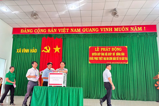Vĩnh Hảo quyên góp hơn 73,8 triệu đồng ủng hộ đồng bào vùng lũ