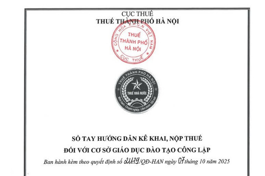 Tải về Sổ tay hướng dẫn kê khai nộp thuế đối với cơ sở giáo dục công lập của Thuế Hà Nội