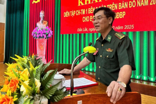 Ban Chỉ huy Bộ đội Biên phòng tỉnh Đắk Lắk diễn tập Chỉ huy-Tham mưu một bên, hai cấp