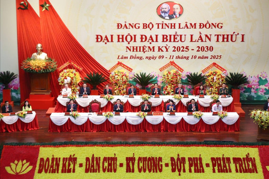 Sáng nay (11/10), bế mạc Đại hội đại biểu Đảng bộ tỉnh Lâm Đồng lần thứ I