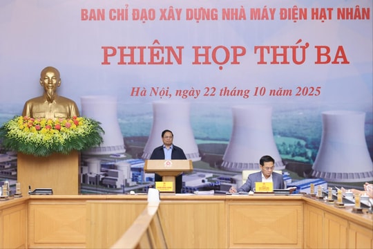 Thủ tướng chủ trì phiên họp thứ 3 Ban Chỉ đạo xây dựng nhà máy điện hạt nhân