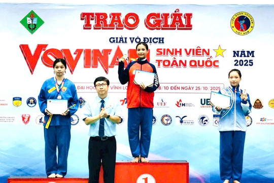 Cô gái người Mạ giành huy chương Vàng Vovinam sinh viên toàn quốc