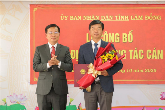 Đồng chí Phan Nguyễn Hoàng Tân được bổ nhiệm làm Giám đốc Sở Nông nghiệp và Môi trường Lâm Đồng