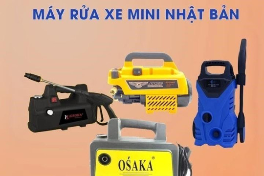 Top 7 máy rửa xe mini Nhật Bản bền bỉ, mạnh mẽ, giá tốt