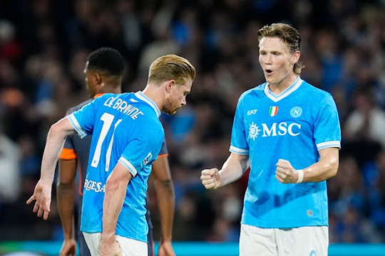 Napoli 3-1 Inter: Lên đầu Serie A nhờ De Bruyne, McTominay