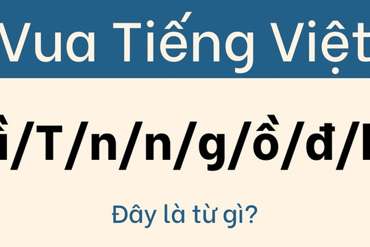 Thử tài tiếng Việt với câu đố sắp xếp chữ 'ầ/T/n/n/g/ồ/đ/h'
