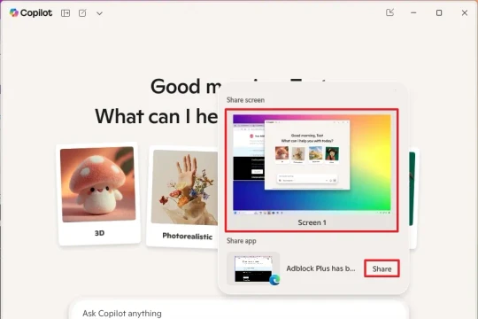 Copilot Vision: Trợ lý AI 'nhìn' màn hình trên Windows 11