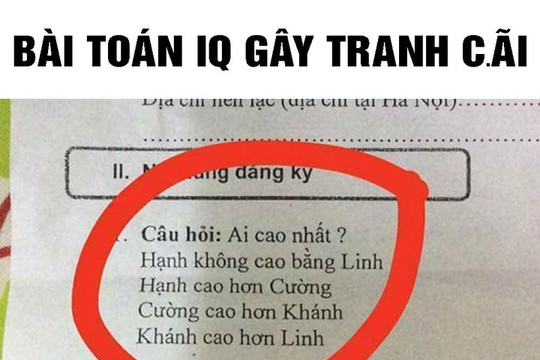Câu đố logic: Ai là người cao nhất trong nhóm 4 người bạn?