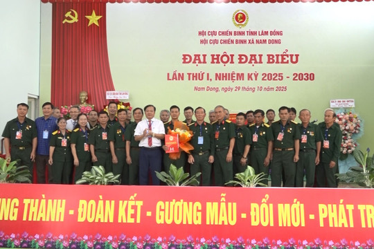 Đại hội đại biểu Hội Cựu chiến binh xã Nam Dong lần thứ I, nhiệm kỳ 2025 - 2030