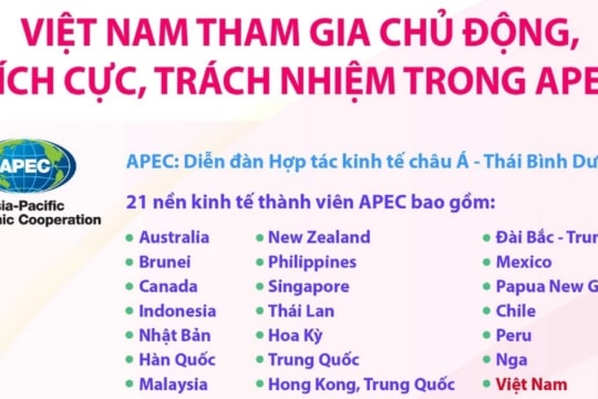Việt Nam tham gia chủ động, tích cực, trách nhiệm trong APEC