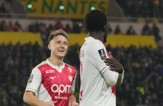Monaco hạ Nantes 5-3 tại Beaujoire, lên nhì Ligue 1