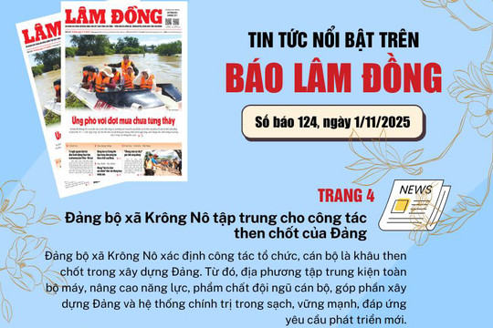 Mời độc giả đón đọc báo in Lâm Đồng hôm nay (1/11)