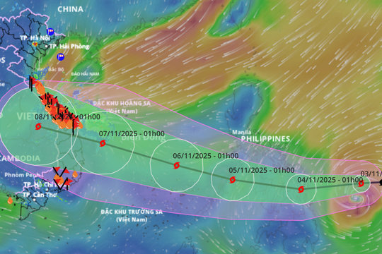 Bão Kalmaegi mạnh lên cấp 11, đang di chuyển nhanh vào Biển Đông