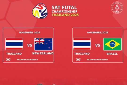 Futsal nữ Thái Lan đấu Brazil ngay trước SEA Games 33