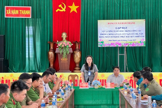 Hàm Thạnh biểu dương lực lượng tuyến đầu trong phòng chống thiên tai