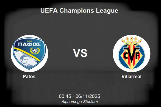 Nhận định Pafos vs Villarreal - UEFA Champions League