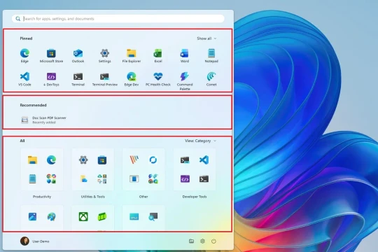 Windows 11 sắp có Start Menu mới: Gọn hơn và tùy biến cao