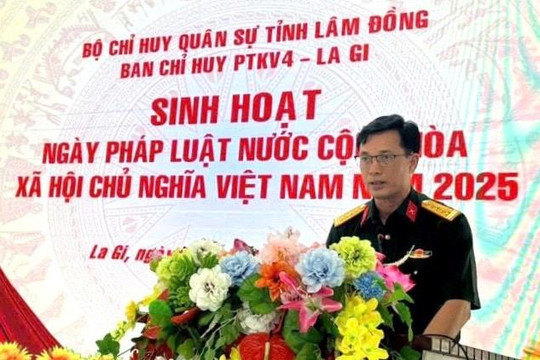 Phòng thủ Khu vực 4 - La Gi sinh hoạt “Ngày Pháp luật” năm 2025