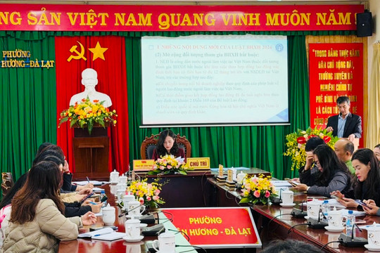 Phường Xuân Hương - Đà Lạt tăng cường trách nhiệm tham gia BHXH, BHYT cho người lao động