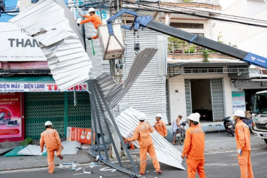 Công ty Điện lực Đắk Lắk nỗ lực khắc phục sự cố, sớm khôi phục cấp điện trở lại sau bão số 13