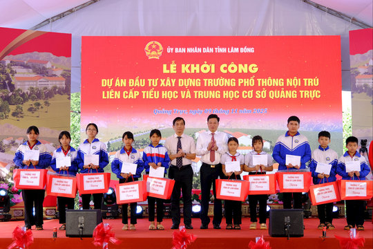 Khởi công xây dựng Trường phổ thông nội trú liên cấp TH và THCS Quảng Trực