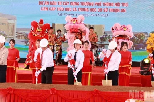 Khởi công xây dựng trường học liên cấp tại 2 xã vùng biên Lâm Đồng