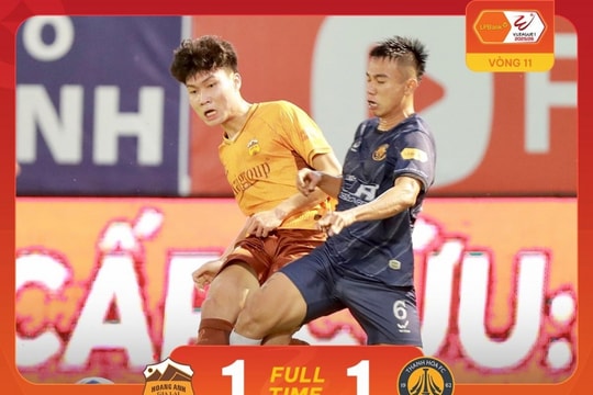 HAGL hòa Thanh Hóa 1-1: Đinh Quang Kiệt gỡ phút 90+8
