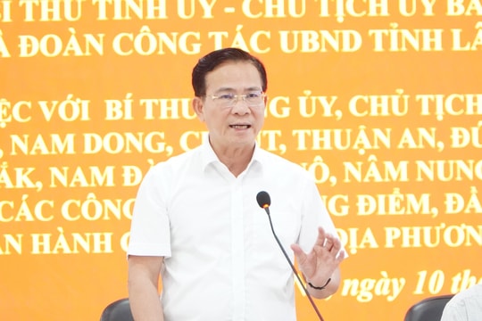 Chủ tịch UBND tỉnh Lâm Đồng Hồ Văn Mười làm việc với 11 xã phía Tây Lâm Đồng