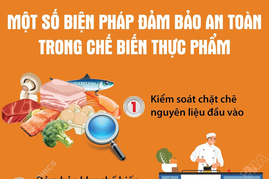 Một số biện pháp đảm bảo an toàn trong chế biến thực phẩm