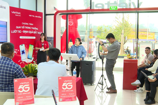 Viettel Lâm Đồng tổ chức quay số “Lướt 5G - Rinh quà bất ngờ” đợt 1