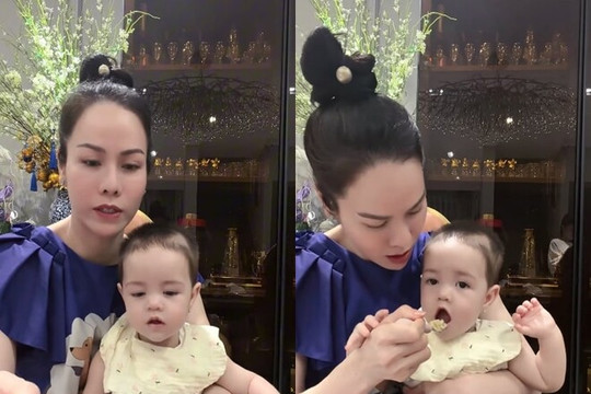 Nhật Kim Anh chia sẻ khoảnh khắc đáng yêu bên con gái 10 tháng
