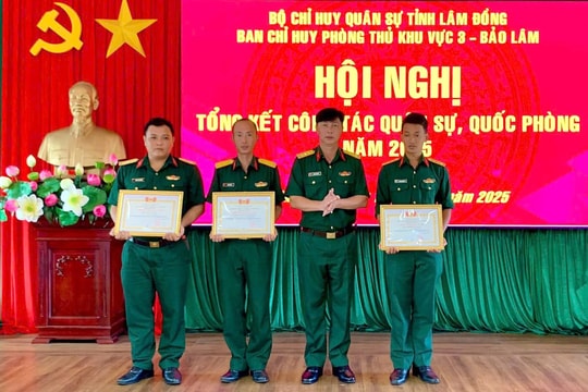Ban Chỉ huy PTKV 3 - Bảo Lâm hoàn thành tốt nhiệm vụ quân sự, quốc phòng