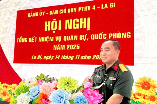 Phòng thủ Khu vực 4 - La Gi tăng cường kỷ luật, xây dựng đơn vị vững mạnh