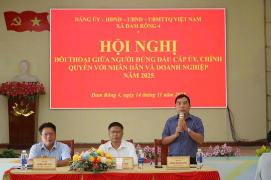 Xã Đam Rông 4 tổ chức Hội nghị đối thoại với Nhân dân năm 2025