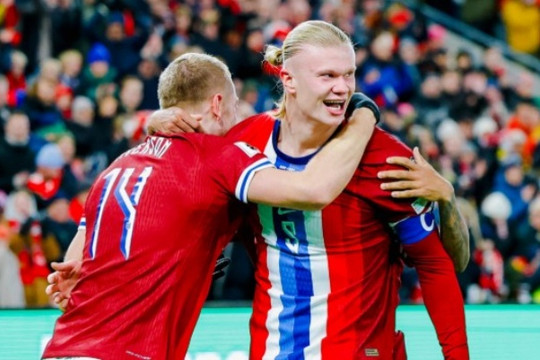 Haaland và Sorloth cùng lập cú đúp, Na Uy đại thắng Estonia 4-1