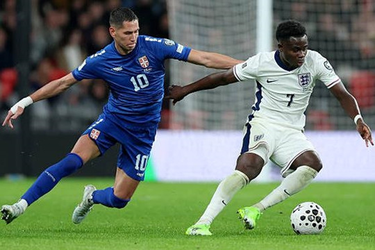 Anh hạ Serbia 2-0, Saka và Eze tỏa sáng tại vòng loại World Cup