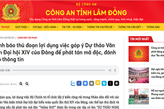 Cảnh báo lợi dụng góp ý văn kiện đại hội Đảng để tấn công mạng
