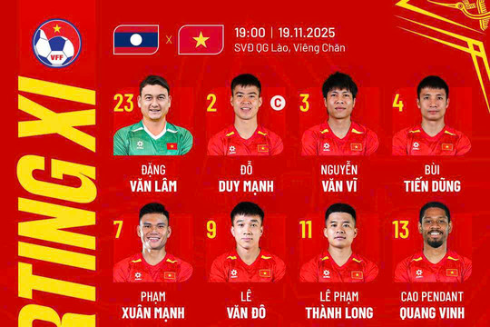 ĐT Việt Nam chốt đội hình đấu ĐT Lào: Tiến Linh đá chính