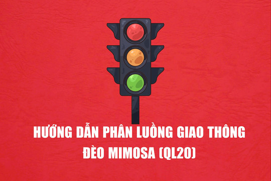 Phân luồng giao thông đèo Mimosa trong thời gian khắc phục sự cố sạt lở