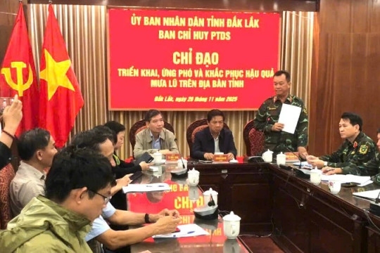Đắk Lắk họp khẩn ứng phó với mưa, ngập lụt