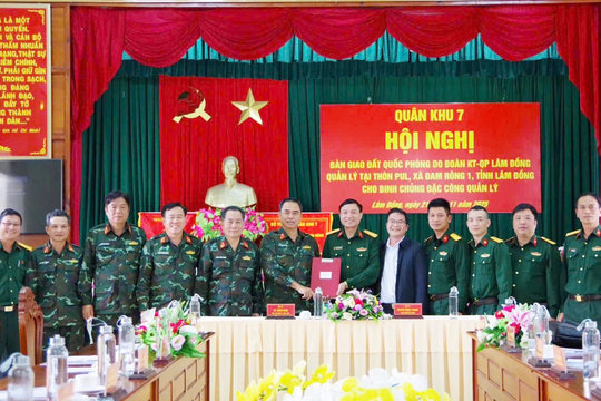 Bàn giao đất quốc phòng tại xã Đam Rông 1 cho Binh chủng Đặc công