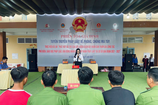 An Giang: Tổ chức thành công phiên tòa giả định tuyên truyền Luật Phòng, chống ma túy năm 2025