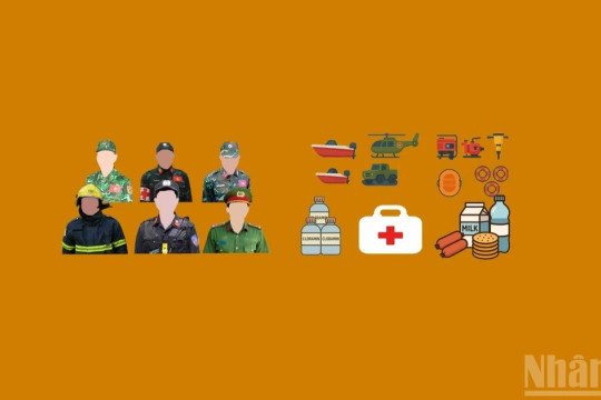 [Infographic] Huy động tổng lực ứng phó, khắc phục hậu quả mưa lũ tại một số tỉnh miền trung